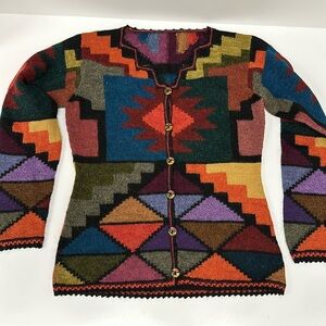 Merino wool button up sweater ptp 16